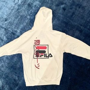 Japanese Fila Hoodie - White